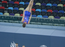 Bakıda batut gimnastikası üzrə Dünya Kubokunda iştirak edəcək idmançıların podium məşqləri. Azərbaycan, 4 mart, 2016